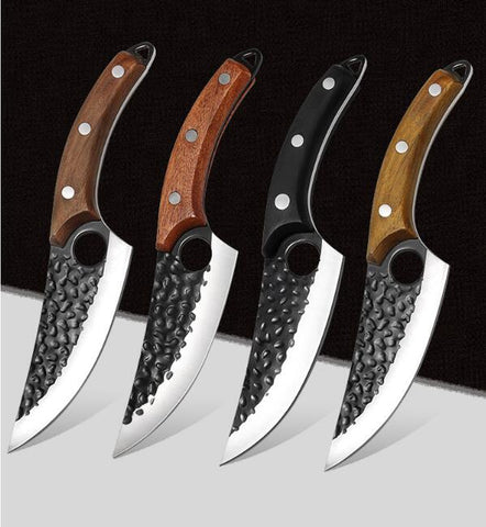 Stainless Steel Black Hammered Butcher Chef Knife Forged Kitchen Kitchen Knife Household Chopping And Bone Meat Slicing Knife