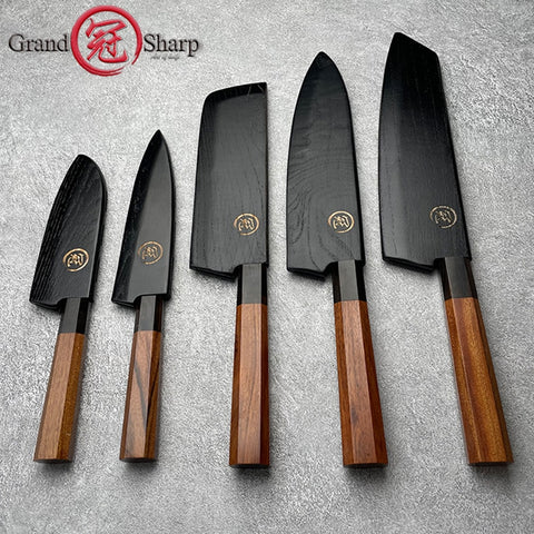 XITUO Stainless Steel Chef Knife 1-10PCS knife Japanese Kiritsuke Santoku  Knife Laser Damascus Pattern Cleaver Kitchen Knife Hot