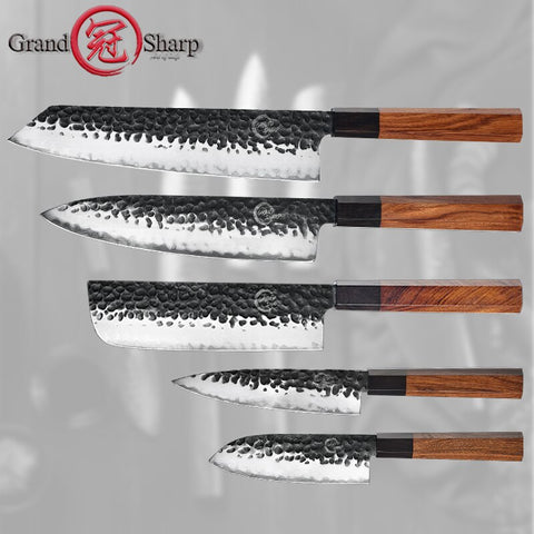 Kitchen Knife Set Japanese Damascus Chef Knives Stainless Steel Meat Cleaver
