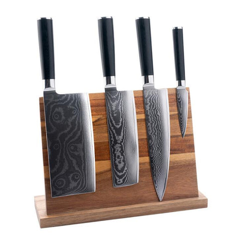 Solid Wood Powerful Magnetic Knife Holder Kitchen Chef Cooking Tools