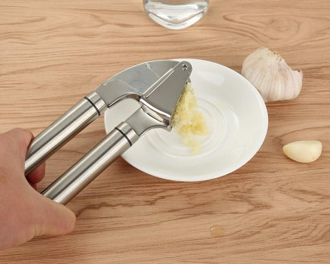 Durable Stainless Steel Garlic Press Crusher Squeezer Masher Home Kitchen Mincer Tool Silver