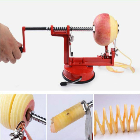 Stainless Steel 3 in 1 Apple Peeler Fruit Peeler Slicing Machine / Apple Fruit Machine Peeled Tool Creative Home Kitchen
