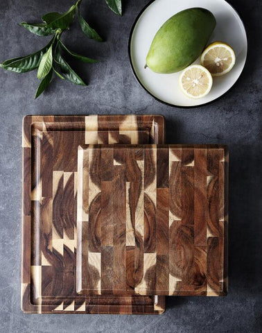 EXTRA LARGE Cutting Board, Rectangle End Grain Butcher Block, Kitchen Chopping Boards, Acacia Wood