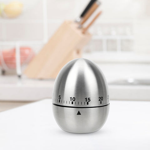 Cooking Tools Kitchen Timer Stainless Steel Egg 60 Minutes Mechanical Alarm Time Clock Counting
