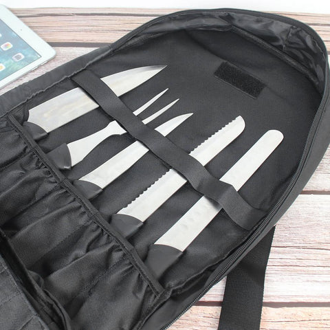Chef Knife Bag Knife Holder Storage Pockets 21 Slots Chef Portable Carrier Bag Knife Cutlery Kitchen Cooking Accessories